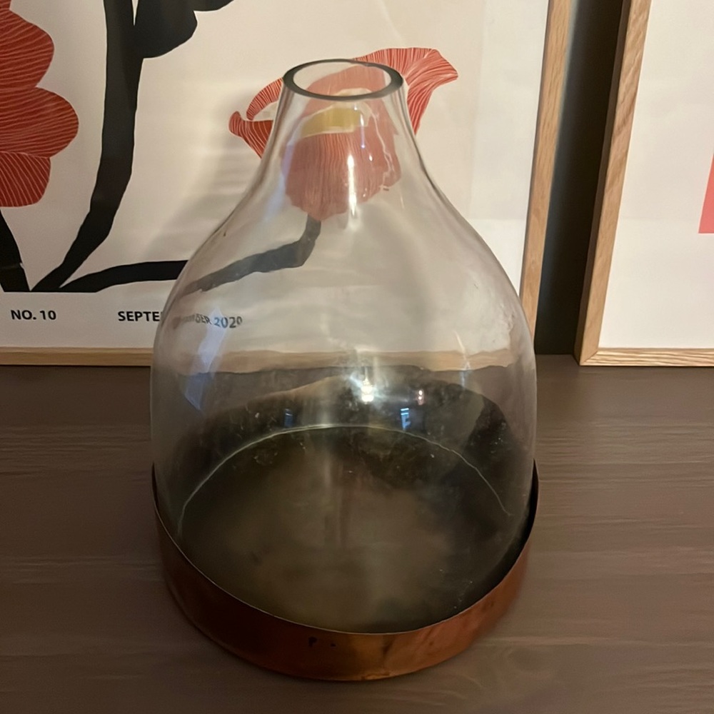 Cloche with Metal Tray